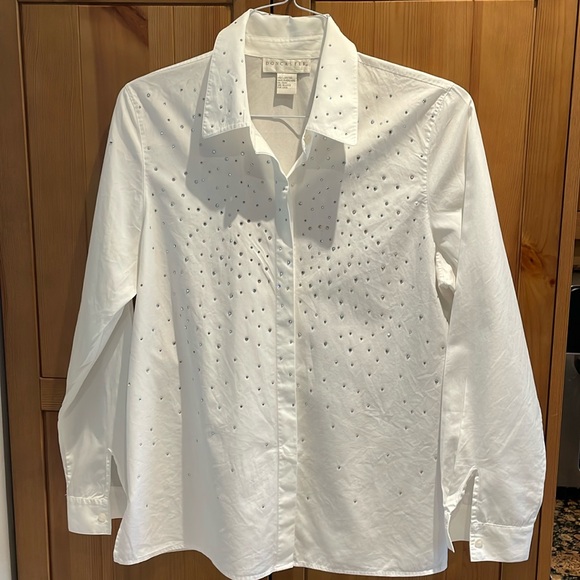 Doncaster rhinestone button down dress shirt (10) - Picture 4 of 8
